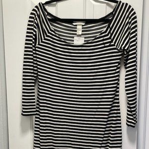 Black and White stripped Jersey dress from H&M SIZE M